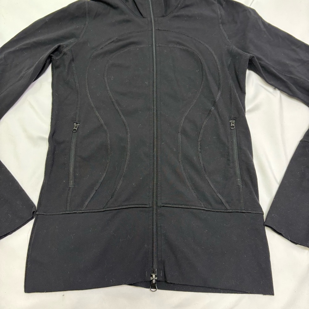 Lululemon In Stride Full Zip High Collar Jacket No Size Dot Approx 4 Black - Picture 2 of 8